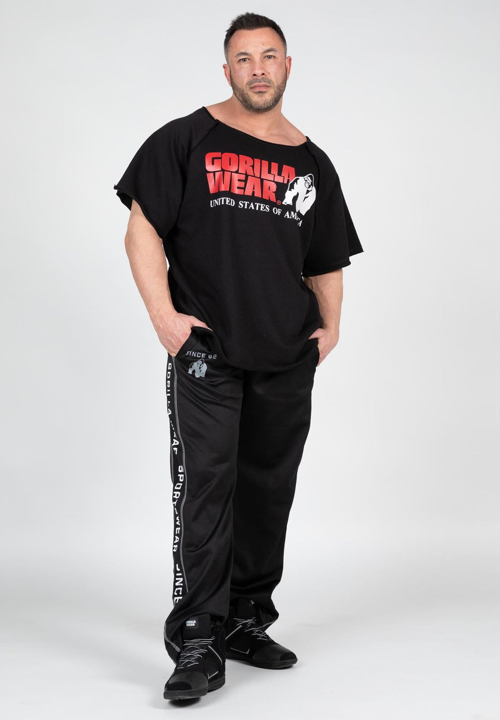 Gorilla Wear Classic Work Out Top - Zwart - Detail
