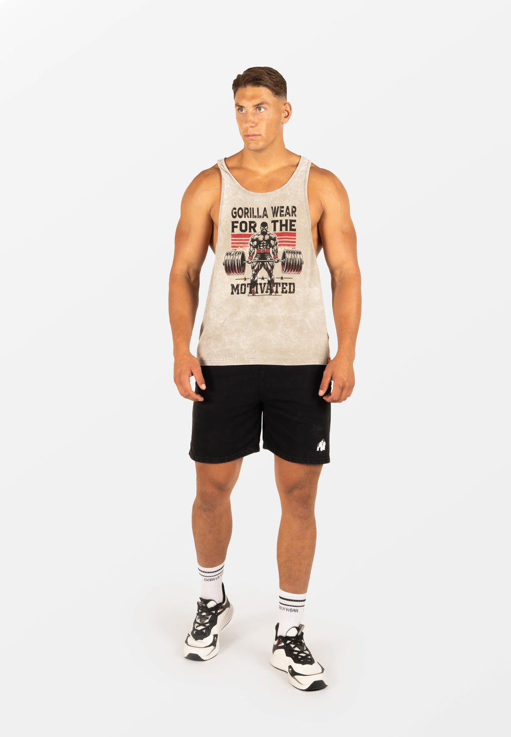 Gorilla Wear Churchill Stringer - Verwassen Groen - Detail