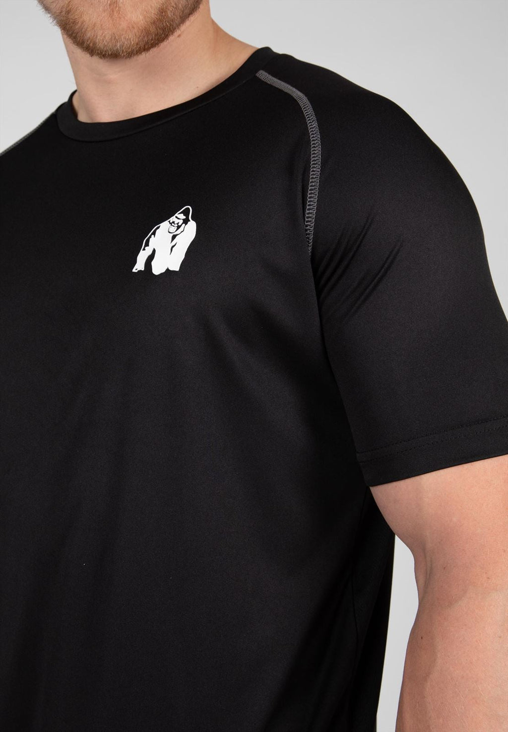 Gorilla Wear Performance T-Shirt - Zwart - Detail