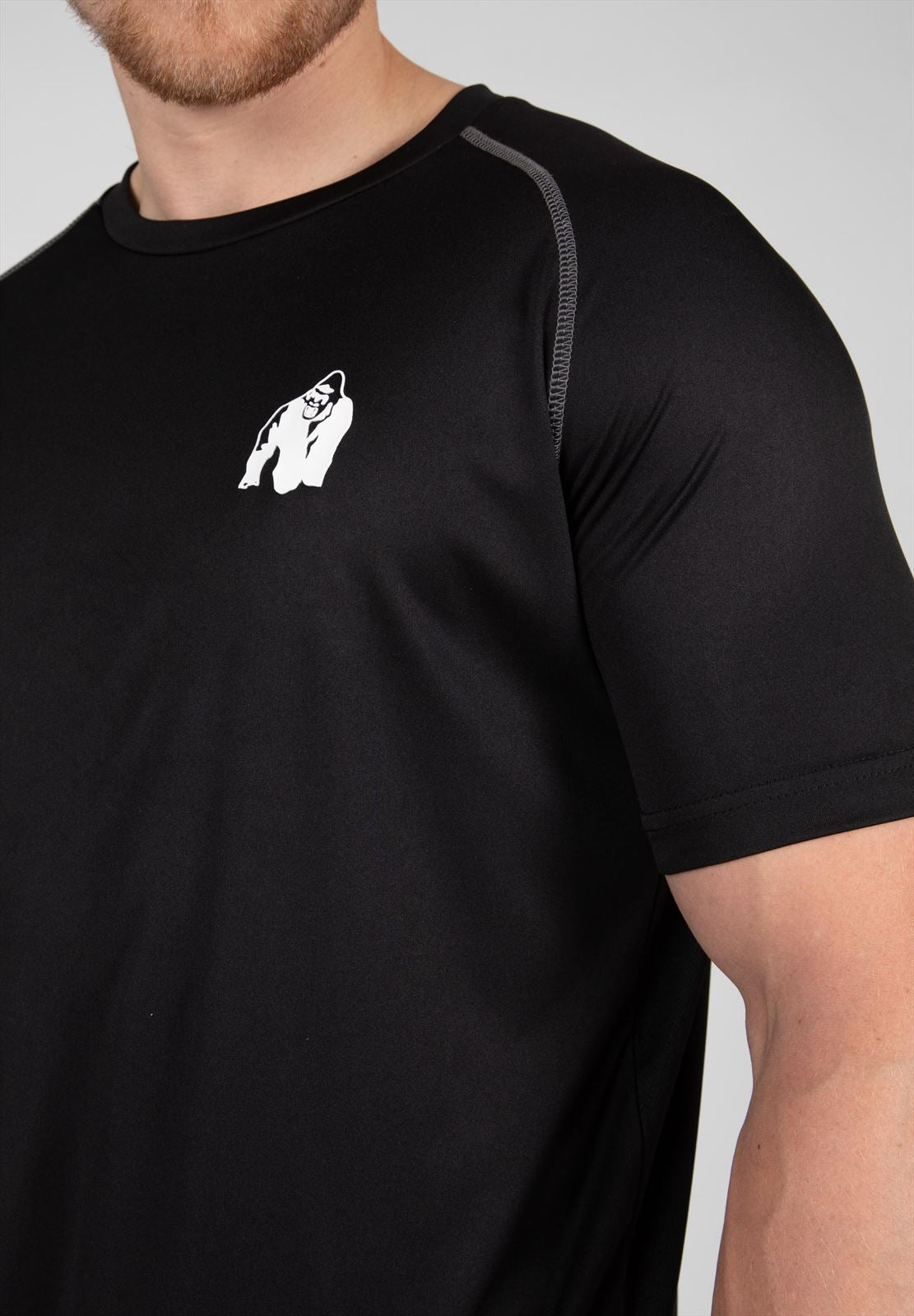 Gorilla Wear Performance T-Shirt - Zwart - Detail