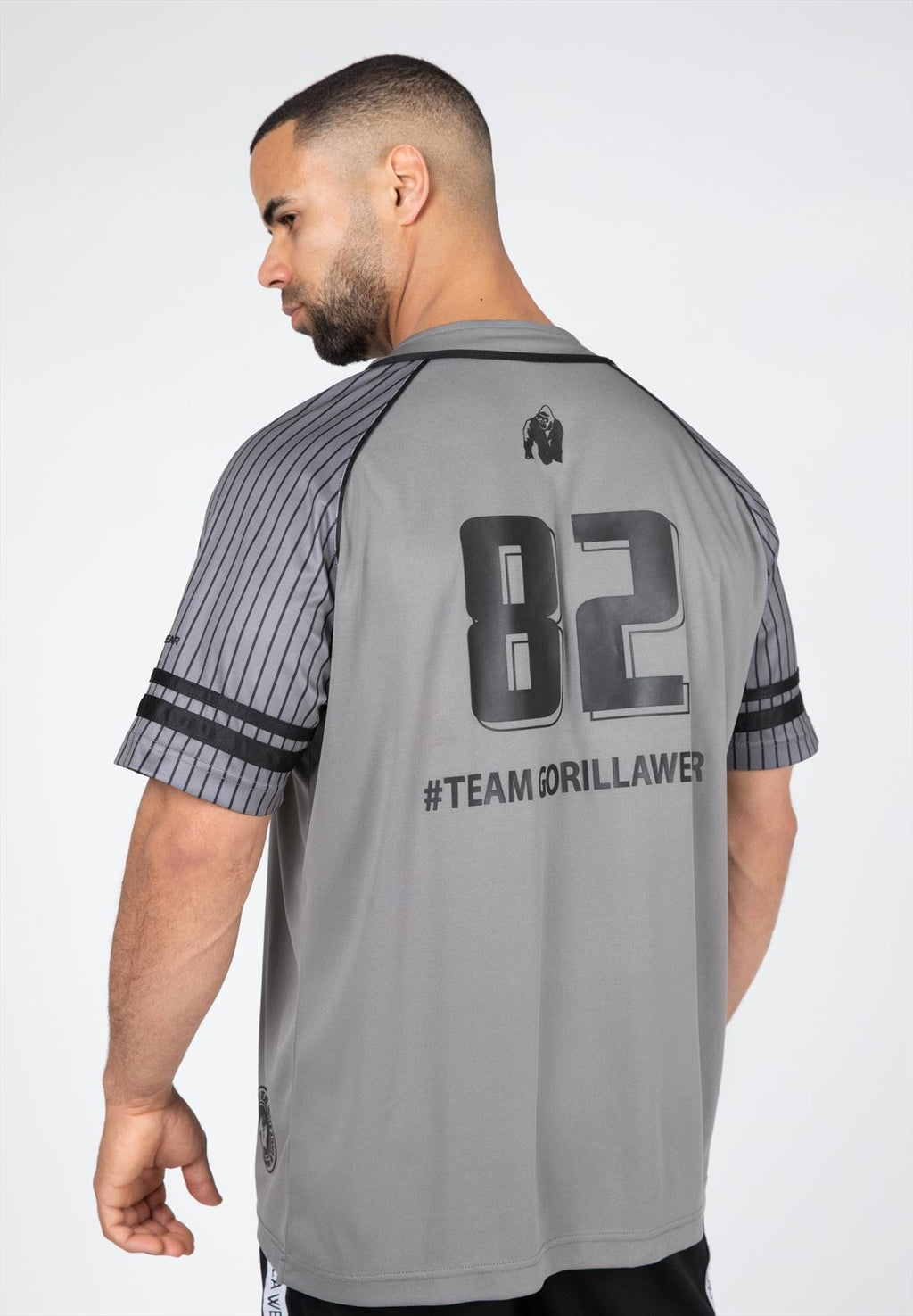 Gorilla Wear 82 Baseball Jersey - Grijs - Detail