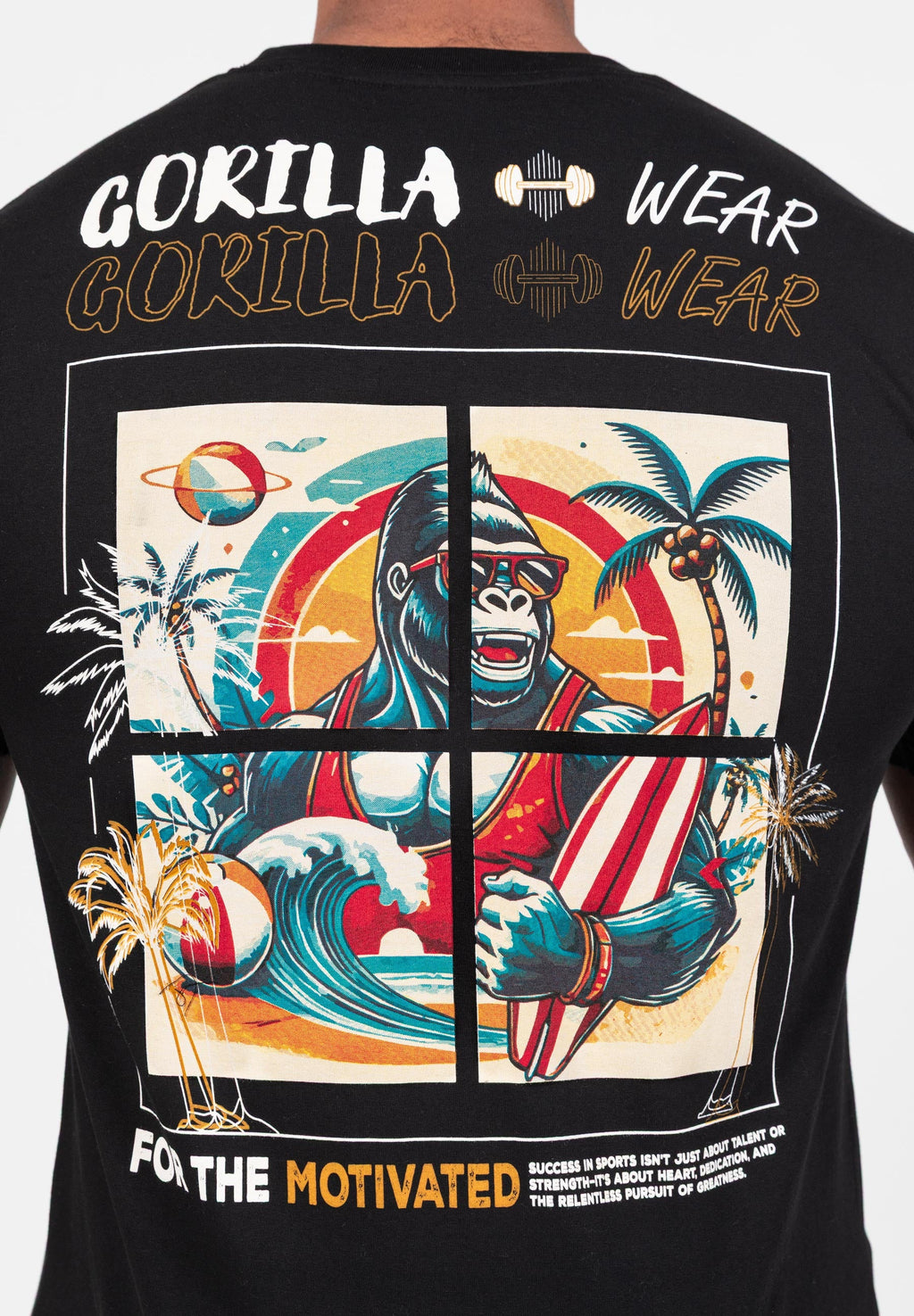 Gorilla Wear Santa Cruz T-shirt - Zwart - Detail
