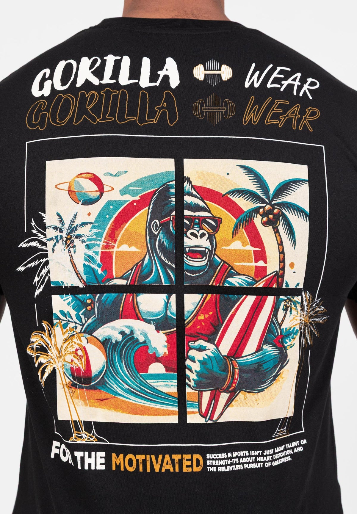 Gorilla Wear Santa Cruz T-shirt - Zwart - Detail