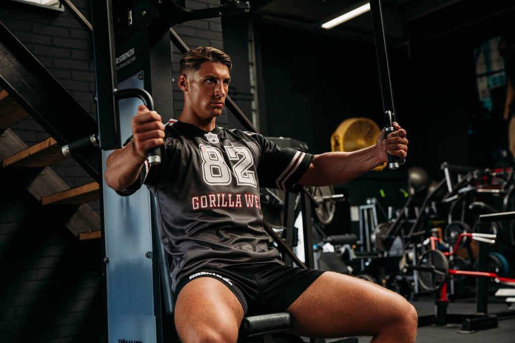 Gorilla Wear Tyler Football Jersey - Zwart/Rood - Detail