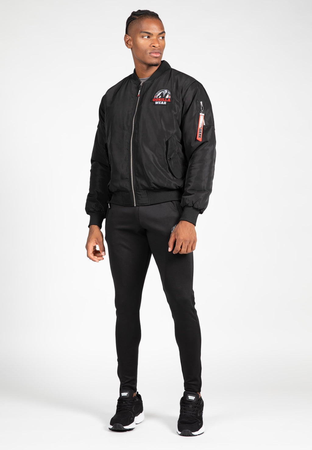 Gorilla Wear Covington Bomber Jacket - Zwart - Detail