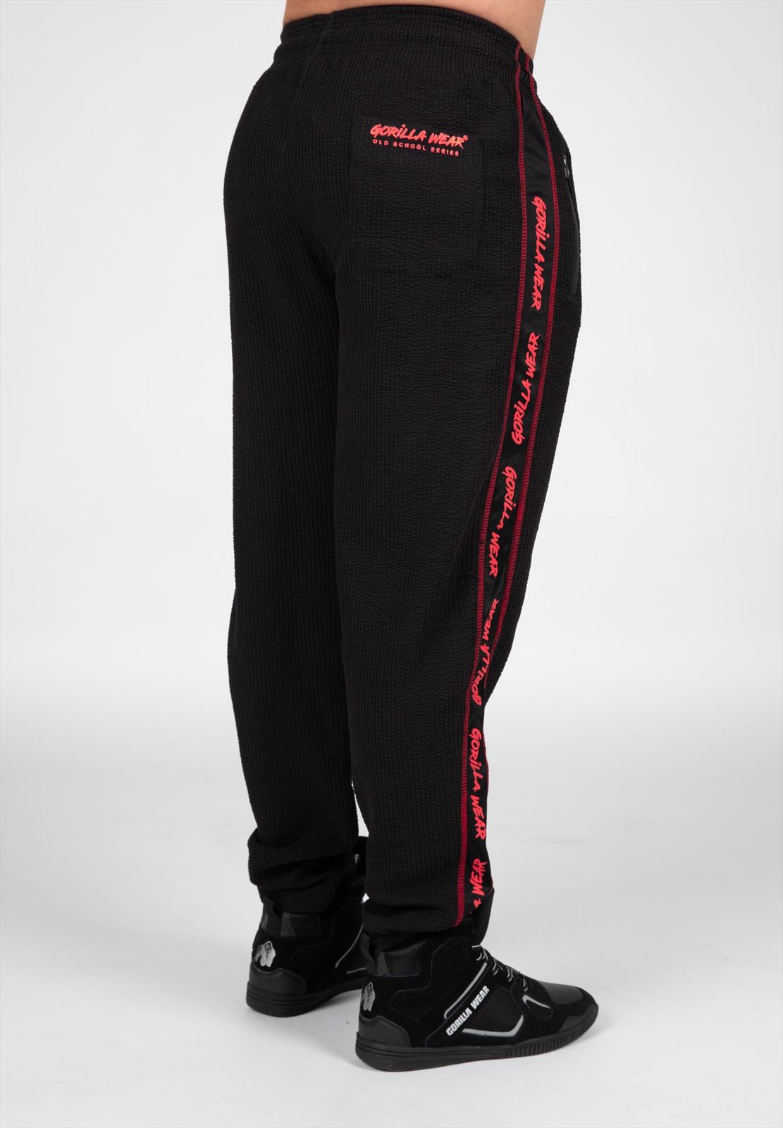 Gorilla Wear Buffalo Old School Trainingsbroek - Zwart/Rood - Detail