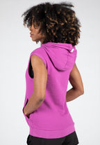 Gorilla Wear Virginia Mouwloze Hoodie - Fuchsia - Detail