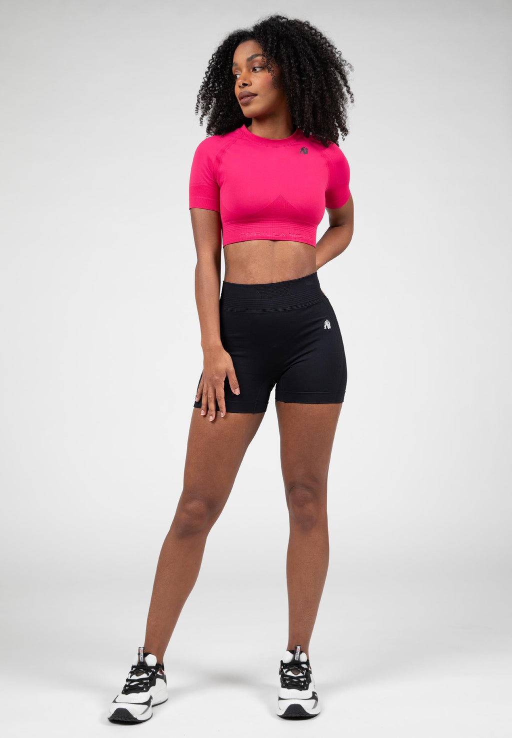 Gorilla Wear Whitney Seamless Crop Top - Roze - Detail