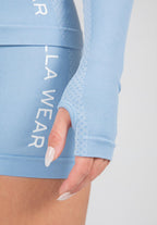 Gorilla Wear Selah Seamless Longsleeve - Lichtblauw - Detail