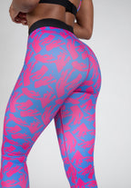 Gorilla Wear Colby Legging - Blauw/Roze - Detail
