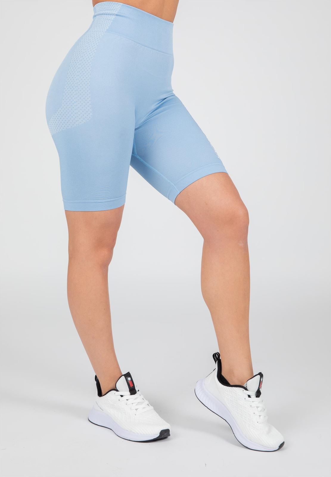 Gorilla Wear Selah Seamless Cycling Shorts - Lichtblauw - Detail