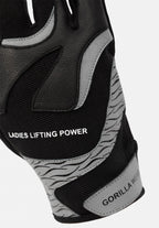 Gorilla Wear Dames Fitness Handschoenen 2.0 - Zwart/Grijs - Detail