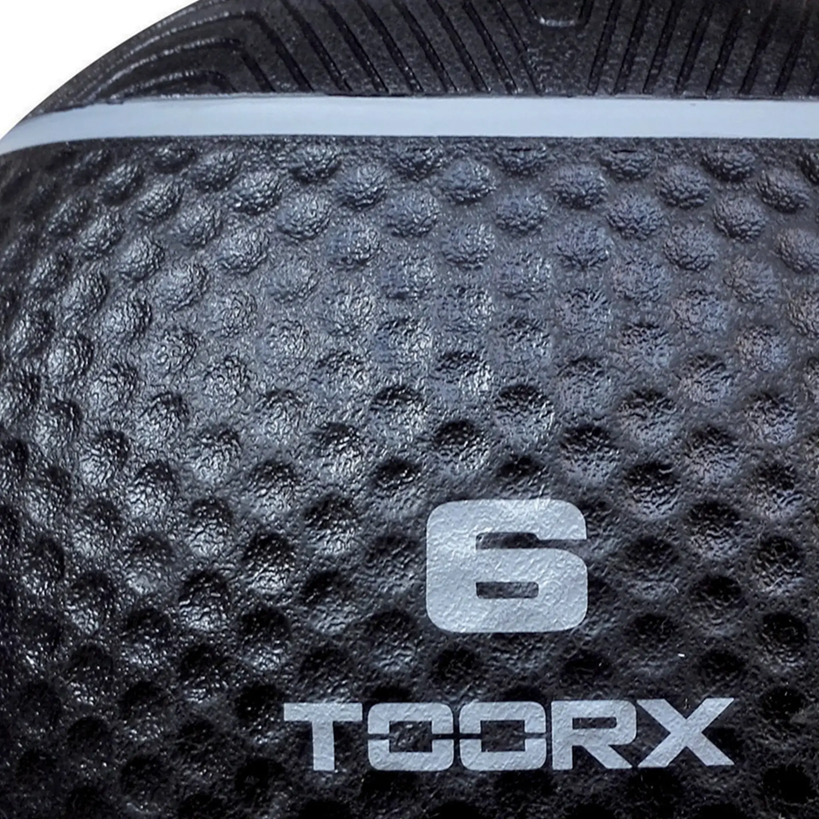 Toorx Fitness Medicine Ball - Zwart/Rood - 5 kg - Detail