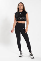 Gorilla Wear Albion Oversized Crop Top - Zwart - Detail