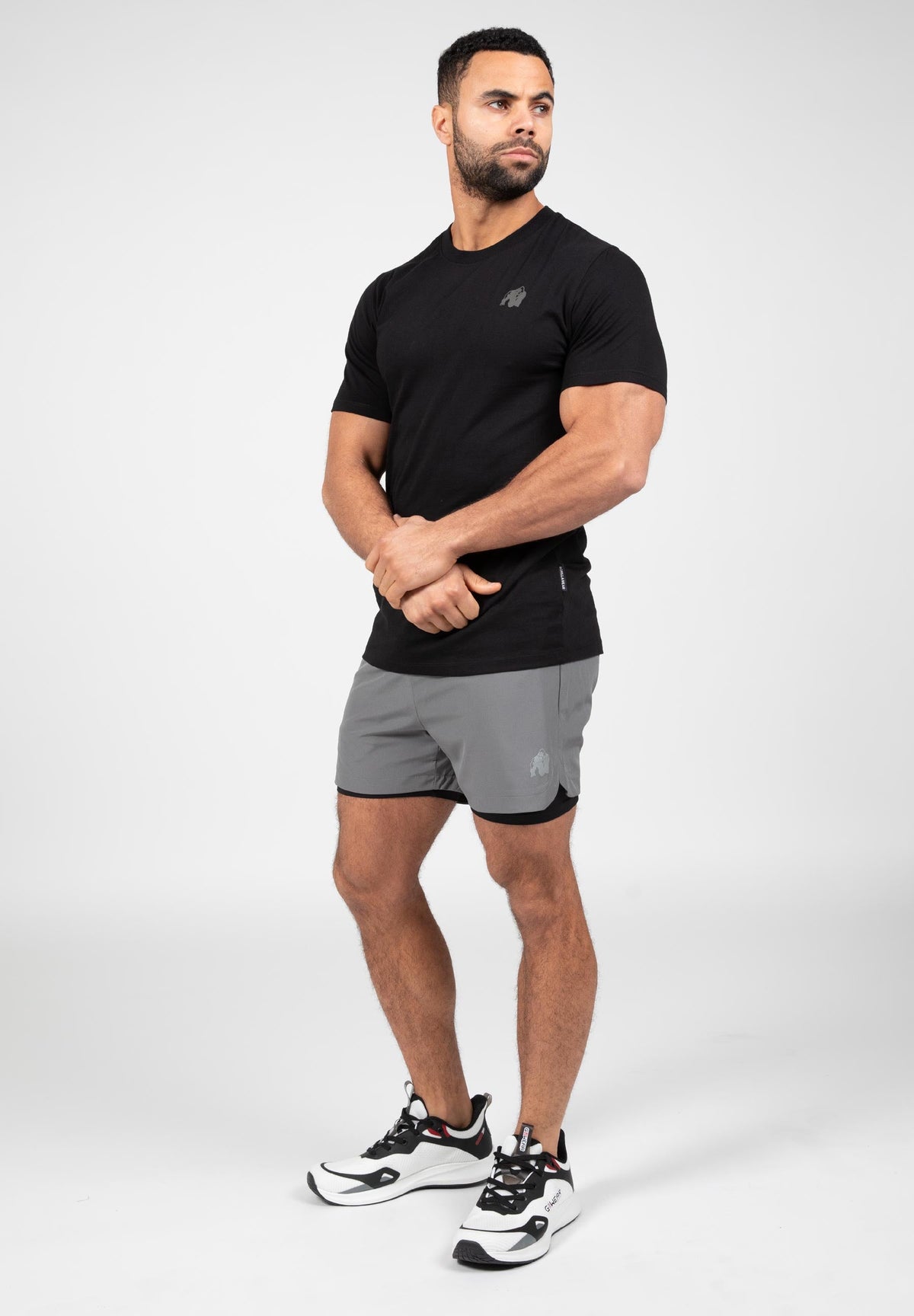 Gorilla Wear Cortez 2-in-1 Shorts - Antraciet - Detail