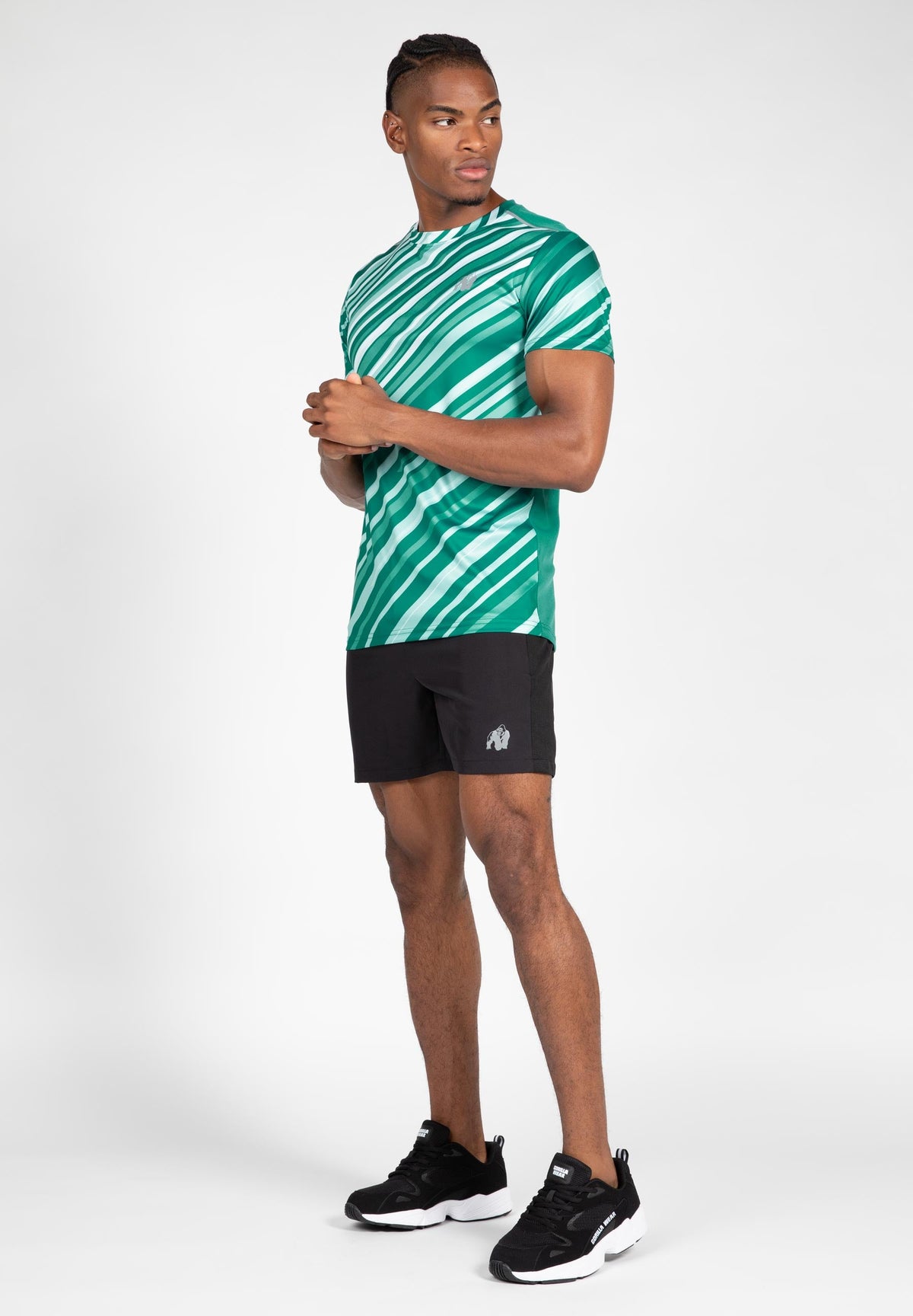 Gorilla Wear Easton T-shirt - Groen/Wit - Detail