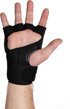 Gorilla Wear Gel Handschoenen met Omslag - Zwart/Wit - Detail