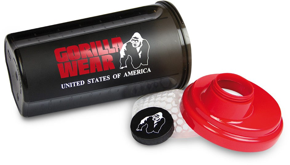 Gorilla Wear Shake Beker - 700 ml - Zwart/Rood - Detail