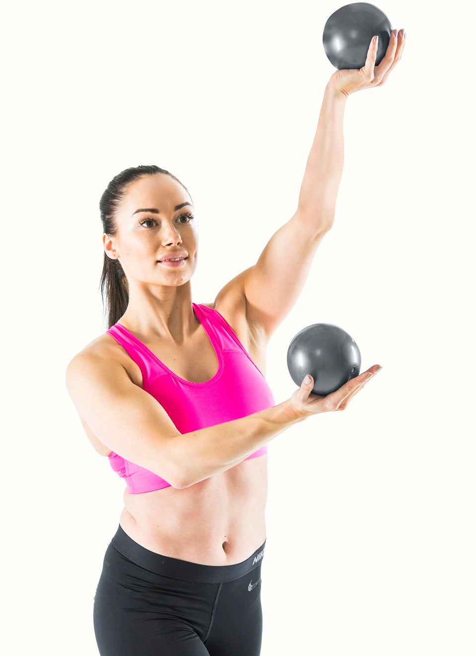 Gymstick Yoga Ballen - 2 x 1 kg - Zwart - Aanzicht