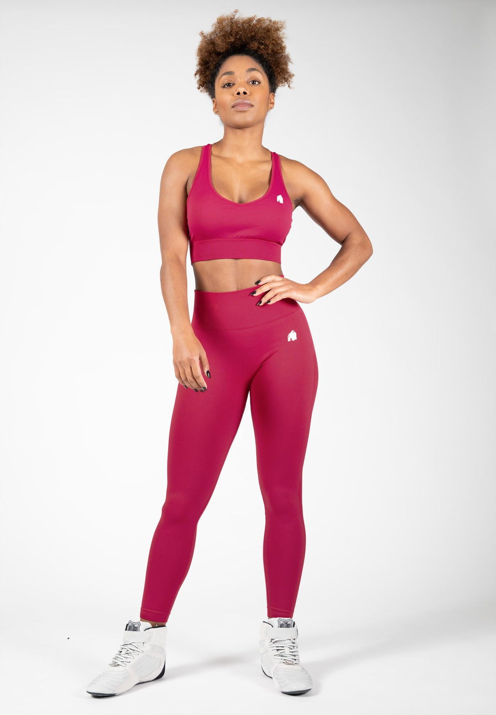 Gorilla Wear Hilton Seamless Sportbeha - Fuchsia - Detail