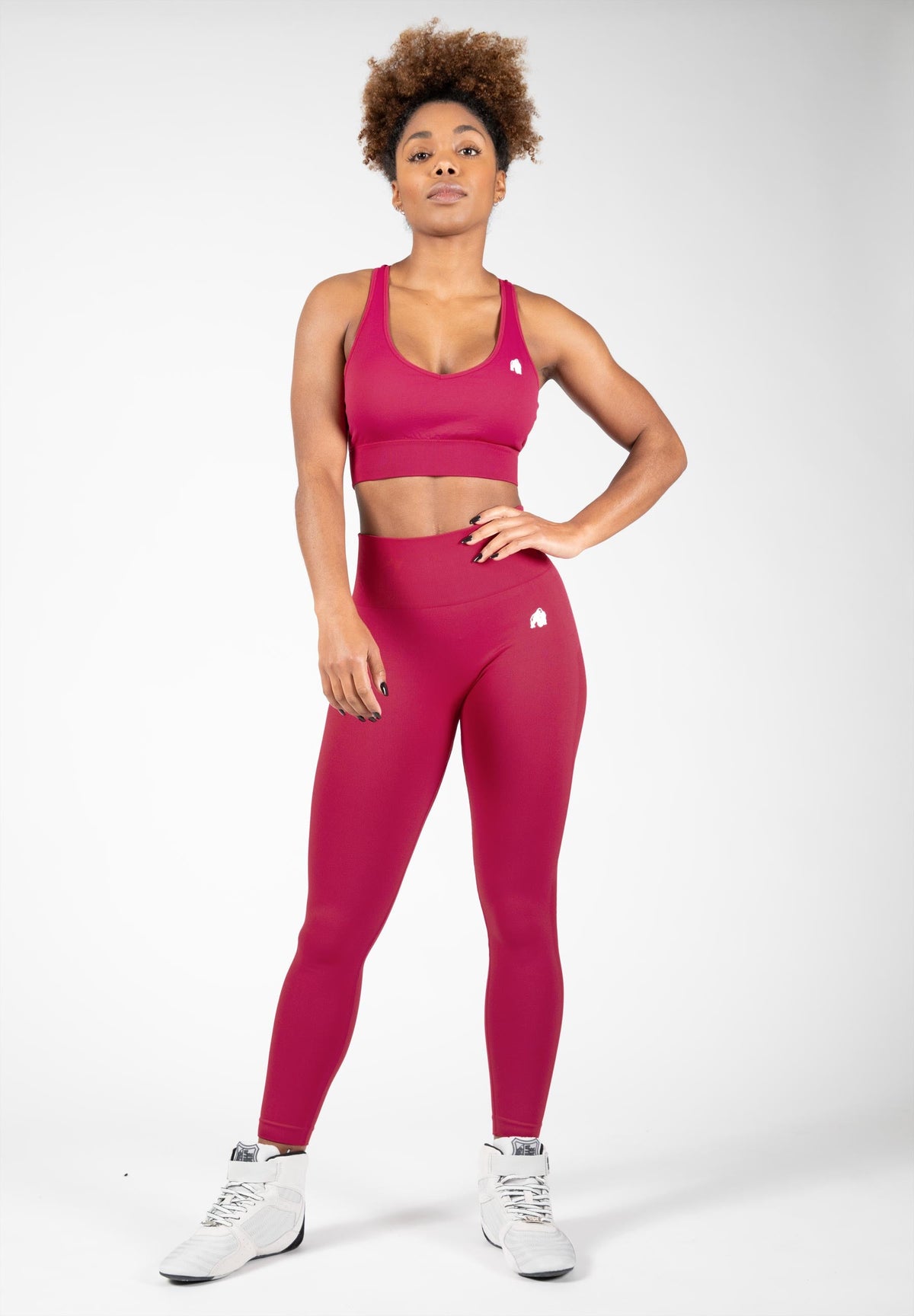 Gorilla Wear Hilton Seamless Sportbeha - Fuchsia - Detail