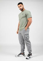 Gorilla Wear Hudson Cargo Joggingbroek - Grijs Gemeleerd - Detail