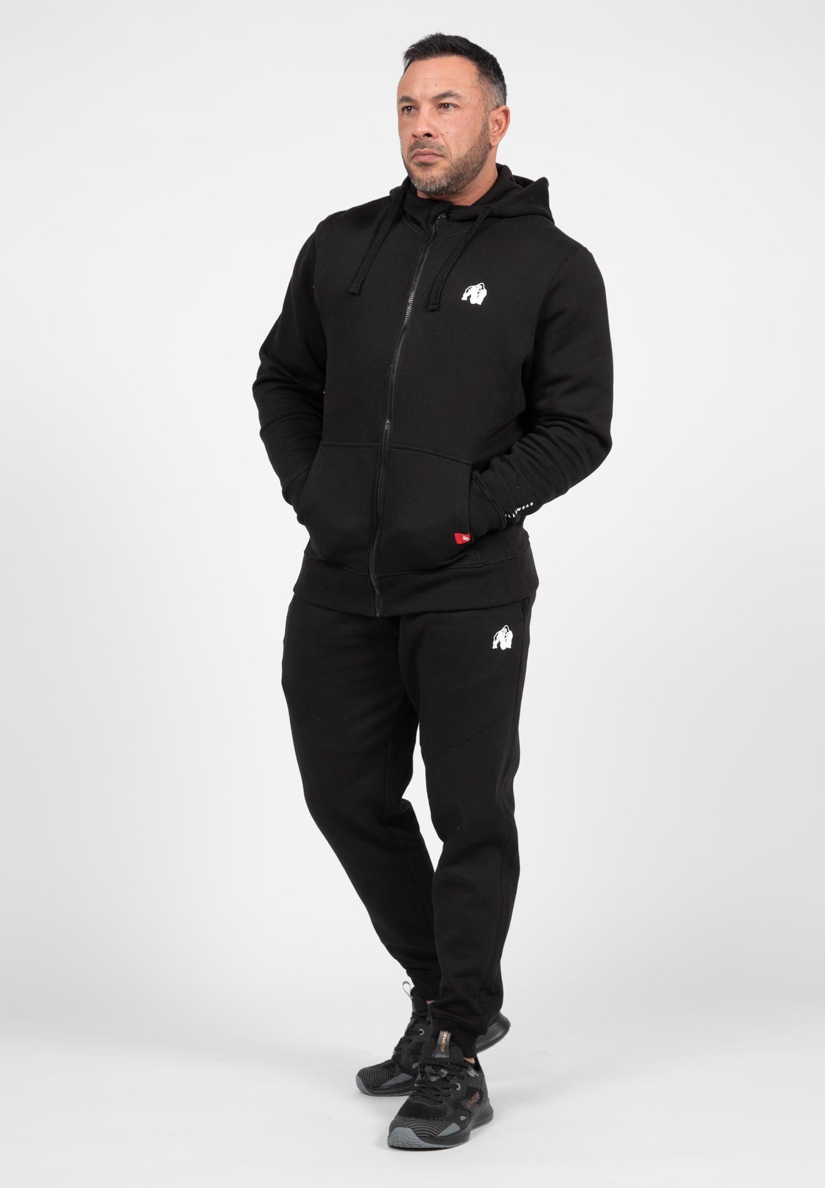 Gorilla Wear Leon Vest met Capuchon - Zwart - Detail