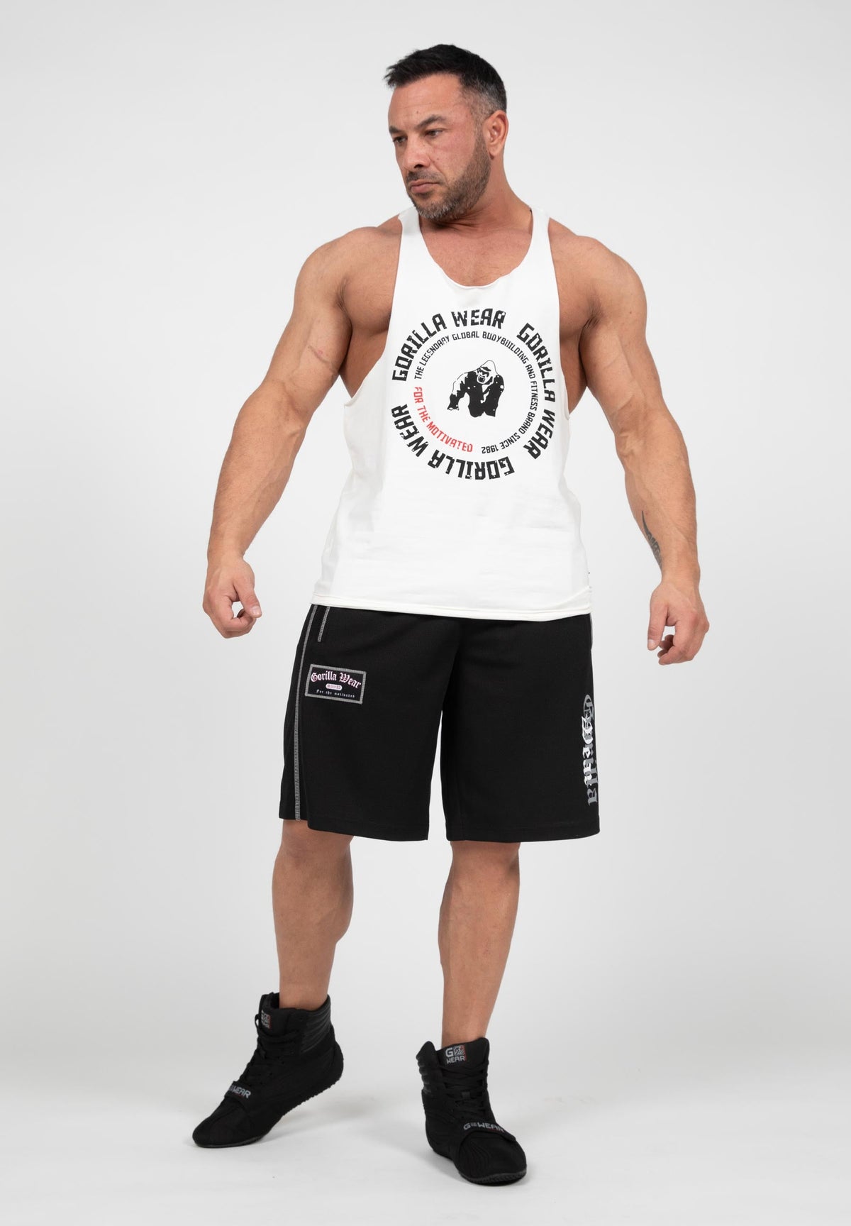 Gorilla Wear Marlow Mesh Shorts - Zwart/Grijs - Detail