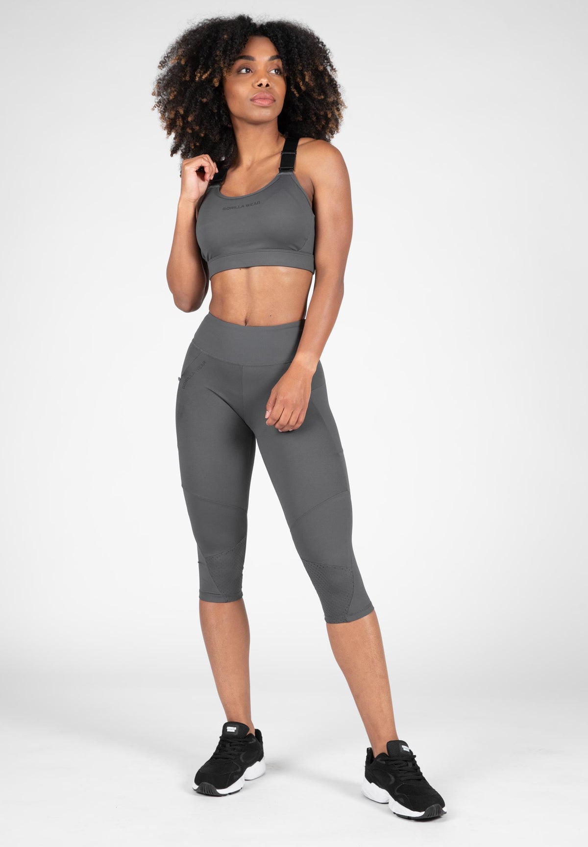 Gorilla Wear Monroe Cropped Leggings - Grijs - Detail