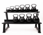 Muscle Power Rubberen Kettlebell - Zwart - 4 kg - Detail