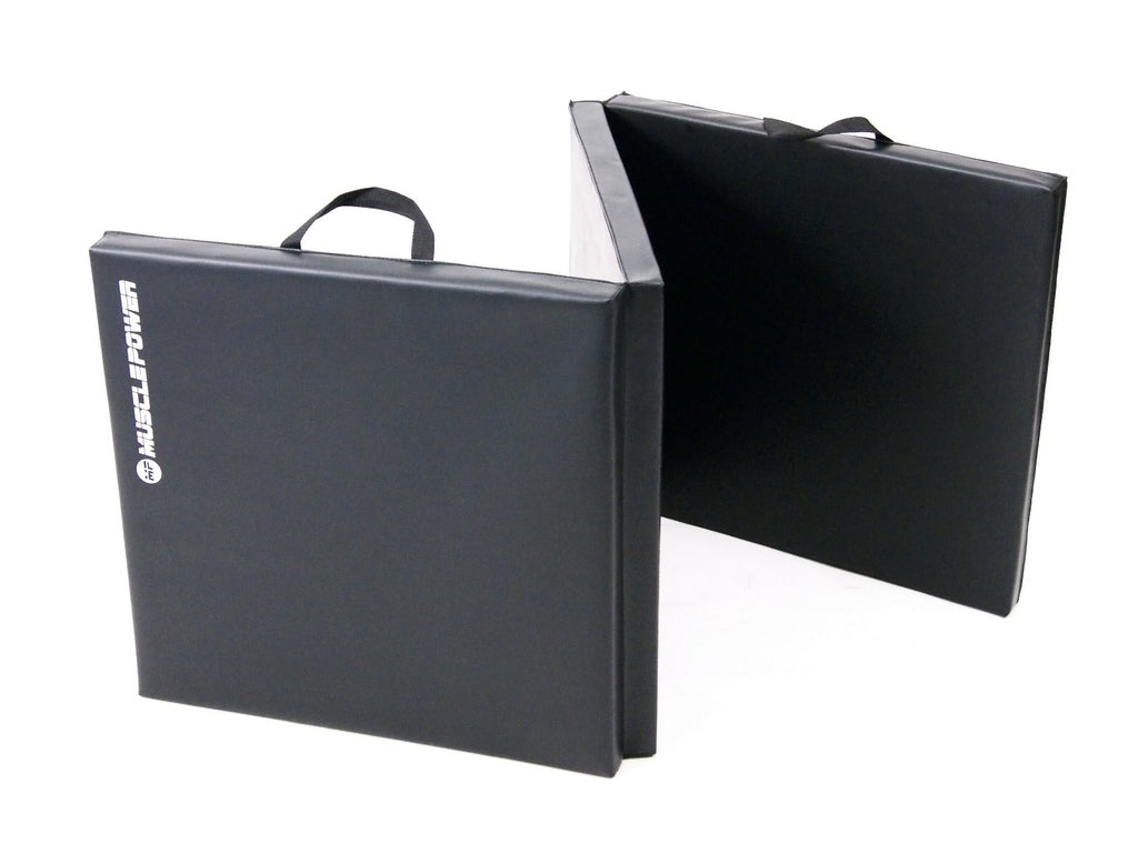 Muscle Power Tri-Fold Mat - Opvouwbare Yogamat - Zwart - Detail