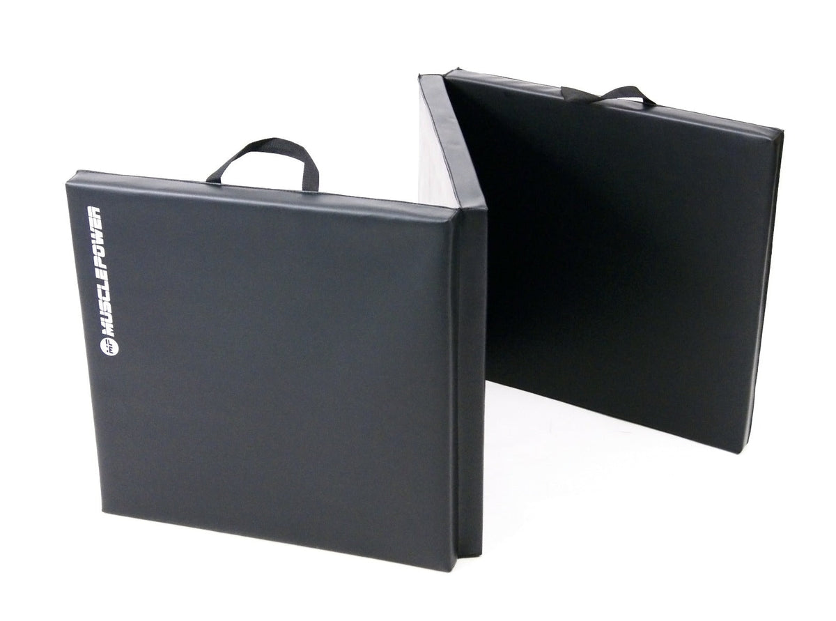 Muscle Power Tri-Fold Mat - Opvouwbare Yogamat - Zwart - Detail