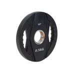 Muscle Power Olympische Halterschijf met Handgrepen - Rubber - 2,5 kg - Detail