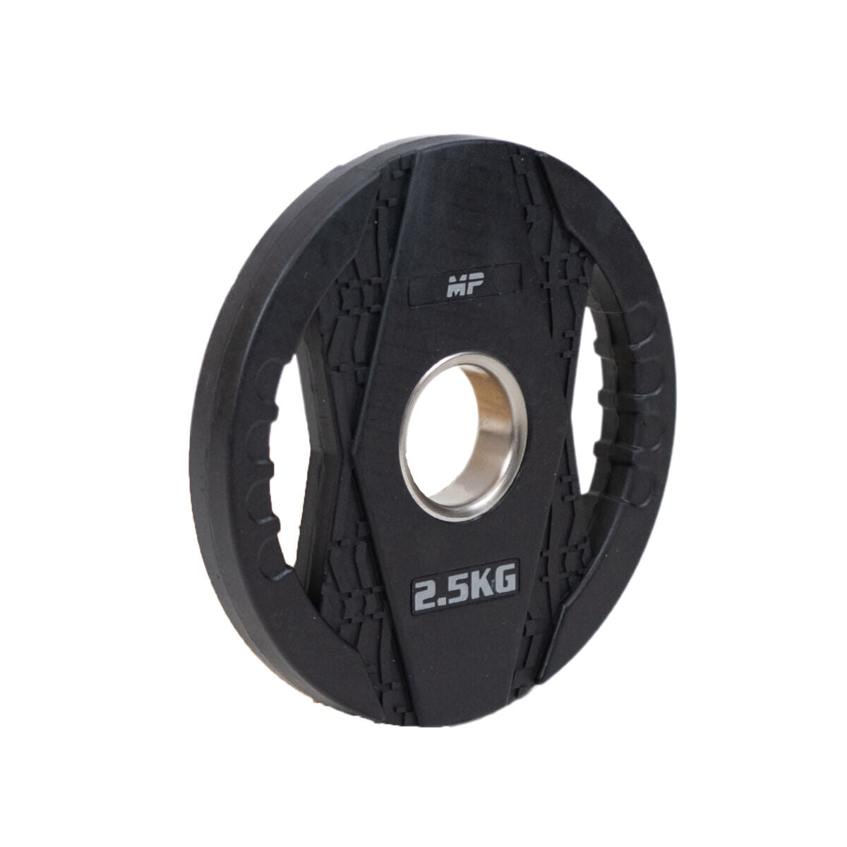 Muscle Power Olympische Halterschijf met Handgrepen - Rubber - 2,5 kg - Detail