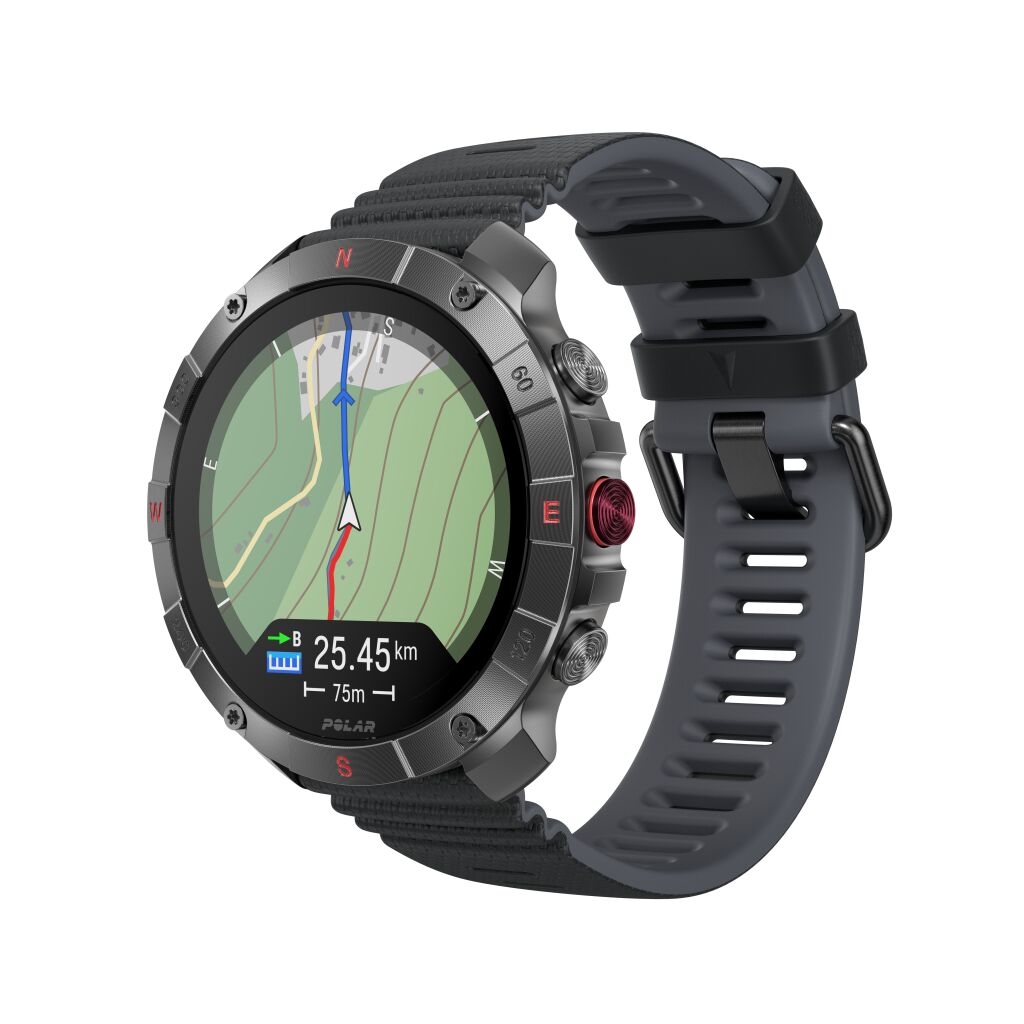 Polar Grit X2 Pro Titan Premium Outdoor Smart Watch - Brons/Zwart - S/L - Vooraanzicht