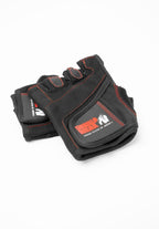 Gorilla Wear Womens Fitness Gloves - Fitness Handschoenen - Zwart/Rode Stiksels - Detail