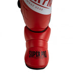 Super Pro Combat Gear Rebel Scheenbeschermers - Rood/Wit - Detail