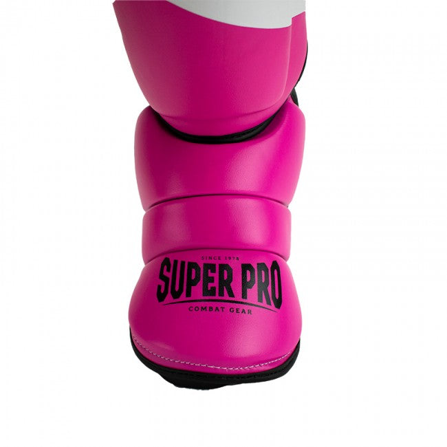 Super Pro Combat Gear Rebel Scheenbeschermers - Roze/Wit - Detail