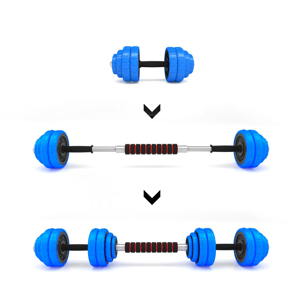 HMS Verstelbare Halter en Dumbbell Set - Blauw - 30 kg - Detail