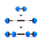 HMS Verstelbare Halter en Dumbbell Set - Blauw - 30 kg - Detail