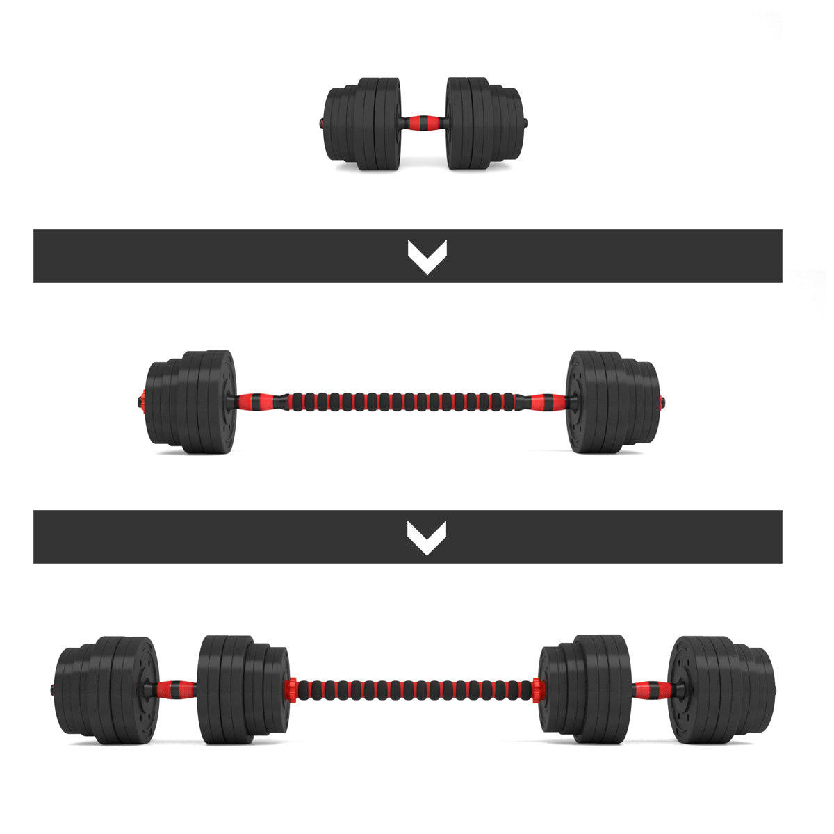 HMS Verstelbare Halter en Dumbbell Set - 40 kg - Detail