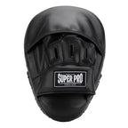 Super Pro Combat Gear Curved PU Handpads - Zwart / Wit - Detail