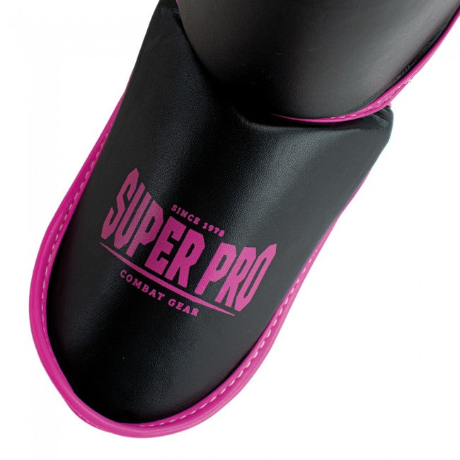 Super Pro Kids Scheenbeschermers Leopard - Zwart/Roze - Detail