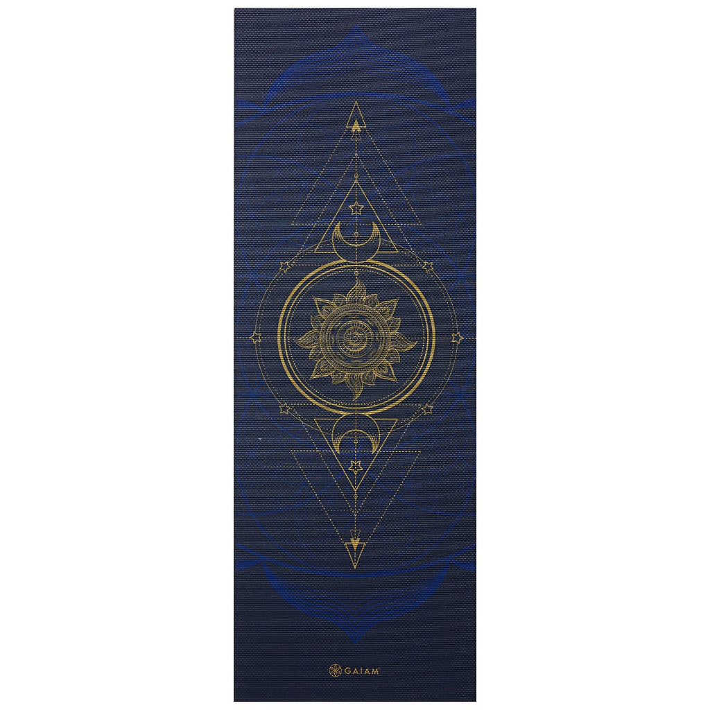 Gaiam Reversible Yogamat - 6 mm - Metallic Sun & Moon - Detail