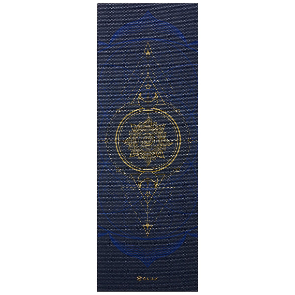 Gaiam Reversible Yogamat - 6 mm - Metallic Sun & Moon - Detail