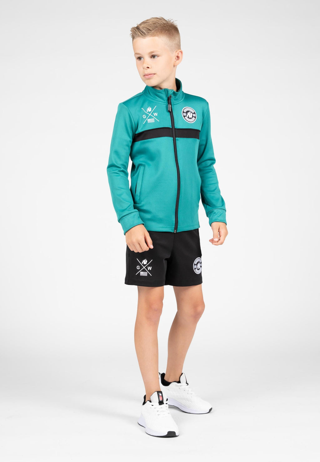 Gorilla Wear Vernon Kids Korte Broek - Zwart - Detail