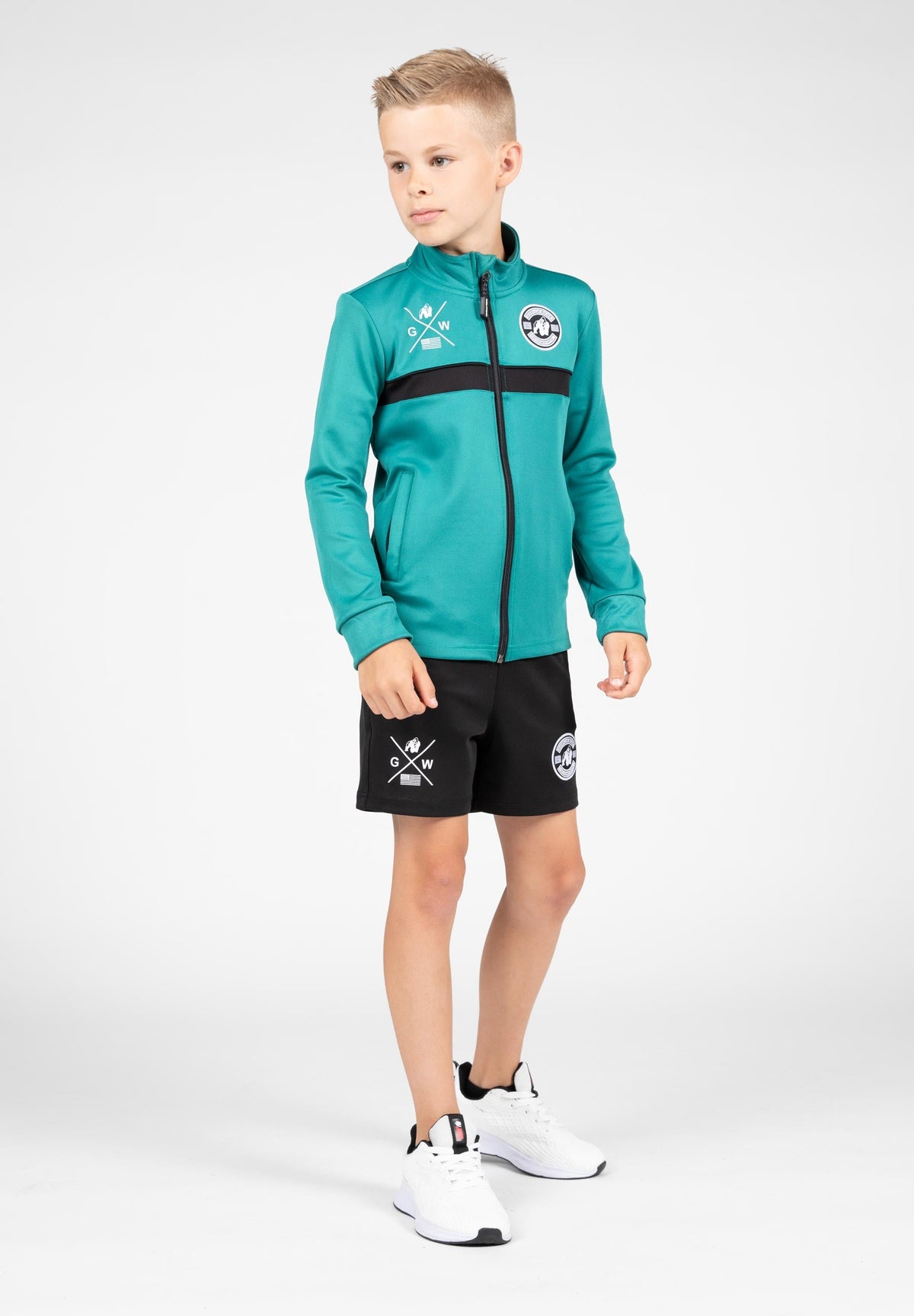 Gorilla Wear Vernon Kids Korte Broek - Zwart - Detail