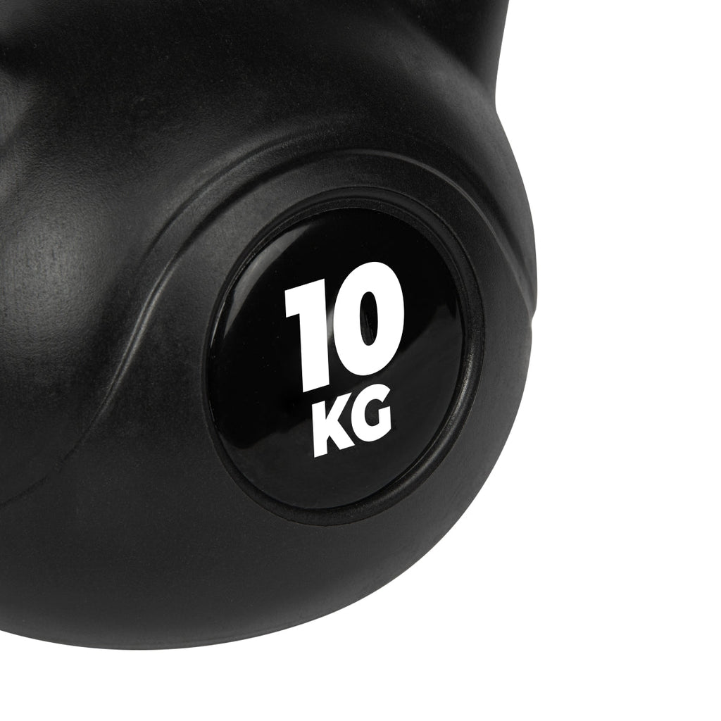 VirtuFit PVC Kettlebell - 10 kg - Zwart - Detail