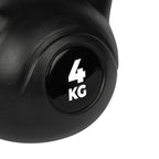 VirtuFit PVC Kettlebell - 4 kg - Zwart - Detail