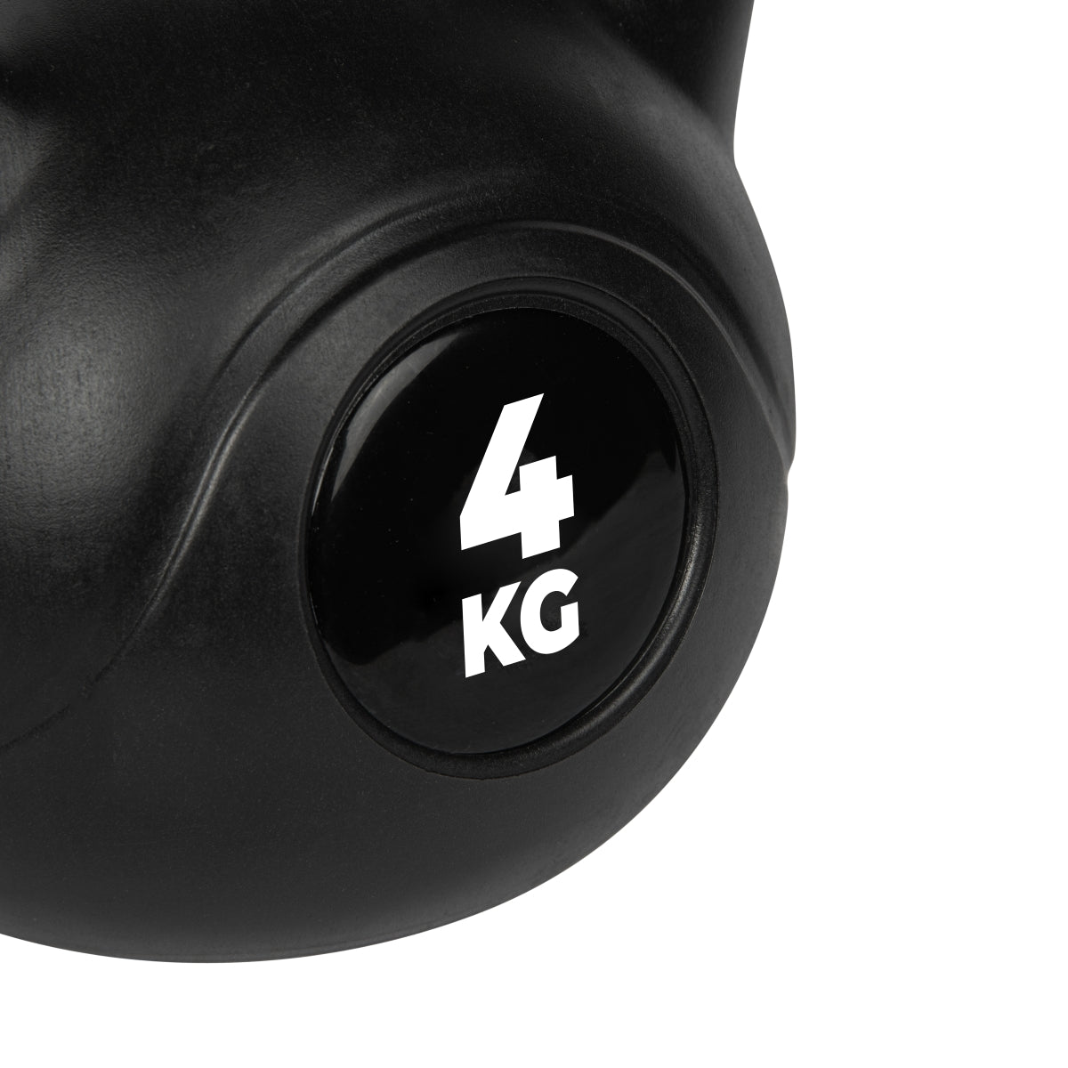 VirtuFit PVC Kettlebell - 4 kg - Zwart - Detail